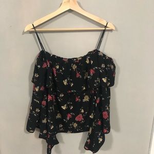 Floral off the shoulder shirt